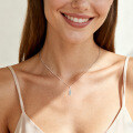 S925 Sterling Silver Moissanite Triple Gourd Necklace-0-0