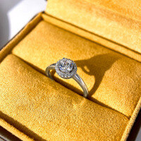 wholesale S925 Sterling Silver Live Hot Selling High-End Heavy Luxury Princess Round Ring for Women, Light Luxury Festival Gift, Wedding Ring-Ten Hearts and Ten Arrows Round Ring/approx. 3g&gt;JZ011488