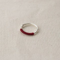 wholesale 999 Silver Exquisitely Simple Design Literary Vintage Style Chinese Red Rope Wrapped Ring R02446-0-4