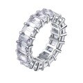 wholesale Metal material, Moojing Jewelry new European and American style fashion 3*5mm pave-cut zirconia ring accessories-0-4