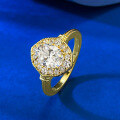 wholesale Metal S925 Silver European and American Oval 6*8mm Solitaire Ring with High Carbon Diamond, Women's Style-0-1