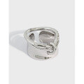 wholesale S925 Sterling Silver 432 Korean Version Ins Small Design Irregular Glossy Ring for Women Wholesale Direct from Factory-0-0