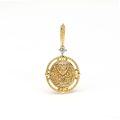 wholesale S925 Gold-Plated K Gold Double-Sided Pendant with Hollow Coin Charm Women's Necklace, Japanese Light Luxury Spring New Collection-0-0