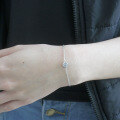 wholesale 925 Sterling Silver Korean Style Minimalist Single Zircon Bracelet, Factory Direct-0-1