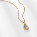 wholesale S925 Sterling Silver New Korean Minimalist Geometric Opal Pendant Choker Necklace Fashion Trend Wholesale-0-4