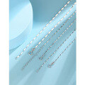 wholesale 925 Sterling Silver Women's Necklace Without Pendant Box, Yuanbao Chain, Snake Bone Chain, Plain Chain, Bare Chain, Thin Collarbone Chain-0-14