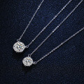 Sterling Silver 1-Carat Moissanite Pendant Necklace for Women-0-0