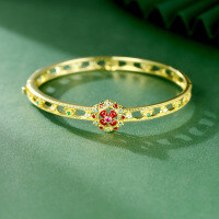 wholesale 925 Sterling Silver Original Design Dunhuang Inlaid Turquoise Fashion Zircon Bracelet Vintage Enamel Concubine Bangle Wholesale-Dunhuang sterling silver bracelet 925 silver