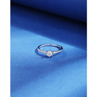 wholesale S925 sterling silver minimalist 40-point moissanite diamond ring couple's set matching bands for men and women engagement wedding proposal gift-D color moissanite 40 points 925 silver US size 5