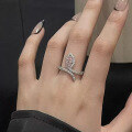 wholesale S925 silver new jewelry imported high-carbon diamond powder 5*10 marquise ring for womenins-0-3