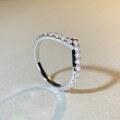 wholesale S925 Sterling Silver Asymmetric Cross Pavé Stackable Ring with High-End Ins Style for Women – Wholesale-0-2
