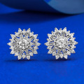 wholesale S925 Sterling Silver Christmas Style Fashionable and Versatile Snowflake Astrolabe Earrings for Daily Wear-0-0