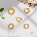 wholesale Gold metal Vietnamese sand gold round dragon and phoenix ring accessories, handmade DIY fittings, heart-shaped beads, ancient gold bracelet materials-0-0