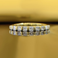 wholesale Metal material, Moojing Jewelry new wish hot-selling 2*2mm zircon ring, popular cross-border style-R534 Gold 9