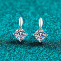 S925 Sterling Silver Moissanite Drop Earrings, Vintage Design-0-4