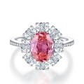 wholesale S925 Sterling Silver Pink Series Ring for Women with High-Carbon Diamond Zircon, Cross-Border Bestseller Ice Flower Cut Ring-0-10
