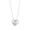 wholesale Sterling silver Yaxi full-set zircon heart necklace for women, versatiledesign with a sense of luxury, gift for girlfriend, collarbone chain accessory-0-4