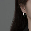 wholesale S925 Silver O-Shaped Smooth Line Ear Hook Circular Arc Drop Ear Loop Minimalist Elegant Earring G9647-0-2
