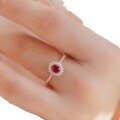 wholesale S925 Sterling Silver Red Elk Full Body Ring for Women, Original Design Minimalist Ring, Versatile French-style Ring for Daily Commute-0-4