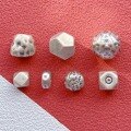 wholesale 999 Silver Eight-Lobed Bead Spacer Meteorite Surface Irregular Antiqued Loose Beads for DIY Bracelet Stringing-0-1