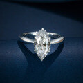 wholesale 925 silver jewelry new style 3ct white G color marquise 7*14 high carbon diamond ring-0-1