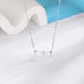 wholesale S925 Sterling Silver Bamboo-Themed Couple's Necklace Set, Men's and Women's Bamboo Pendant with Minimalist Design Engraving Accessories-0-0