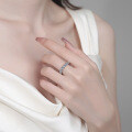 S925 Silver Full Moissanite Threaded Ring for Women-0-2