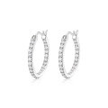 wholesale Metal S925 Moissanite Stylish Hoop Earrings for Women, Ins Style Minimalist Design Earrings, Ready to Ship, Cross-Border Best Seller-0-4