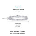 925 Silver Fashion Eight-Character Buckle Full-Inlay Bracelet, Custom Moissanite Jewelry Processing-0-0