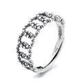 wholesale S925 Sterling Silver Twist Knot Hip-Hop Punk Trendy Ins Style Retro Hong Kong Street Open Ring-0-4