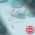 wholesale 92 Sterling Silver Star-shaped Tassel Chain Diamond Earrings, Elegant, Versatile, and Uniquely Designed-0-3