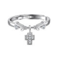 wholesale S925 Sterling Silver Cloud-Pull Jewelry Cross Design Versatile and Fresh Ring Wholesale-0-4