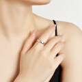 S925 Silver Moissanite Men's Ring, European and American Straight Row Male Ring for Cross-border-0-2