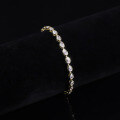 wholesale S925 Sterling Silver Shiny Moissanite Tennis Bracelet Pear Drop Gold Plated Hip Hop Her Style-0-2