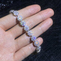 S925 Silver Moissanite Sunflower Roman Luxury Wholesale Bracelet-0-1