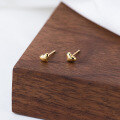 wholesale S925 Sterling Silver Small and Exquisite Smooth Mini Heart Stud Earrings, Fresh and Sweet Ear Accessories M04025-0-2