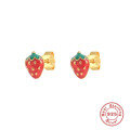 wholesale S925 Sterling Silver Fashionable and Versatile Fruit Series Stud Earrings, Popular in Europe and the US, Trendy and Creative Ear Accessories-0-8