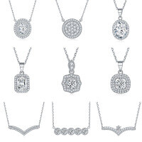 wholesale S925 Sterling Silver Zircon Necklace for Women, High-End European and American Cross-Border Jewelry, Collarbone Chain, Small Batch Versatile Wholesale-TLXL116 925 silver