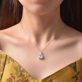wholesale 925 Silver 8-Carat 10*10 High Carbon Diamond Pendant Necklace, New Style by ShiPei Jewelry, Ins40+5-0-1