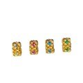 wholesale S925 silver gold-plated four-leaf flower spacer beads for DIY bracelets and necklaces, large-hole original accessories, versatile pure silver-0-4