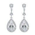 wholesale S925 Sterling Silver New Drop Pear-shaped Stud Earrings Simulated Diamond Earrings Cross-border European and American Style-0-4