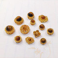 wholesale S925 Gold-Plated Silver with Natural Tiger Eye Stone Bead Spacers Semi-Finished DIY Jewelry Crystal Gemstone Bracelet Necklace Accessories-0-0