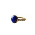 wholesale S925 Sterling Silver Natural Afghan Lapis Lazuli Ring, Versatile Emperor Lapis Lazuli Cabochon Ring Live Stream Supply-0-4