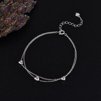 Sterling Silver Pearl Bead Cubic Zirconia Bracelet, 2025 New Women's Gift-925 Silver YSM-2931