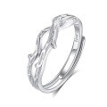 wholesale S925 Sterling Silver Original Design High-end Couple Rings Adjustable Plain Band Rings Valentine's Day Gift-0-149