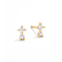 wholesale S925 Sterling Silver Daily Minimalist Zircon Earrings, Elegant European Style-Gold-4 925 silver