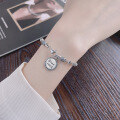wholesale S925 Sterling Silver GoodLuck English Letter Ins Fashion Versatile Bracelet-0-3