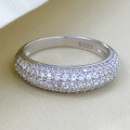 wholesale S925 Sterling Silver Full Rhinestone Fashion Ring for Women, Trendy Ins-Style Cross-Border Wholesale Piece-0-1