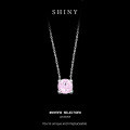 S925 Silver Pink High-Carbon Diamond Ice-Cut Choker Necklace Wholesale-0-4