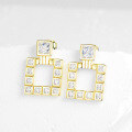 wholesale 925 Sterling Silver Geometric Personality Earrings, Fashion New Style Light Luxury High-end Elegance Korean Ear Studs Wholesale-0-2